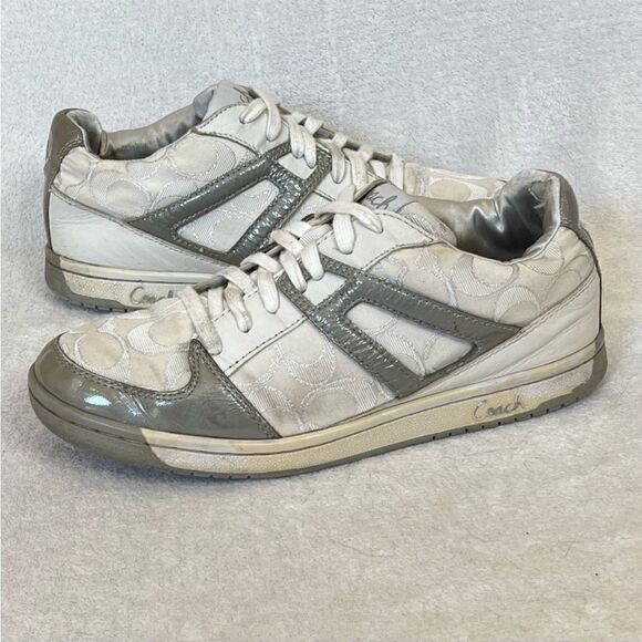 Coach Nova Signature C Silver Sneakers 9M - Picture 8 of 14